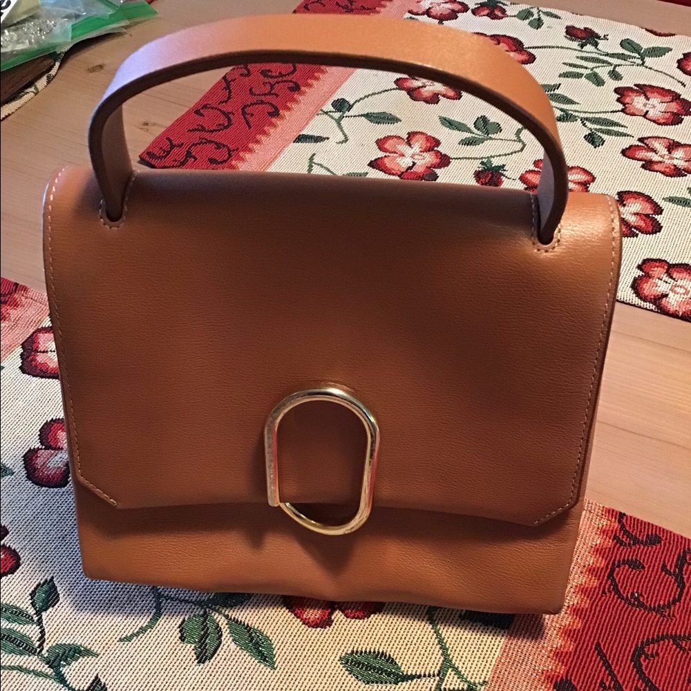 Classic Top-Handle Women's Handbag in Cognac Brown